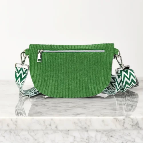 Sac banane femme en velours côtelé – style minimaliste et chic