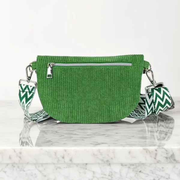 Sac banane femme en velours côtelé – style minimaliste et chic