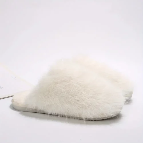 Chaussons femme fourrés en peluche douce – confort chaud pour l'hiver