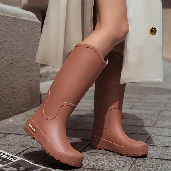 Bottes de pluie femme en caoutchouc chic – style haut anti-dérapant durable