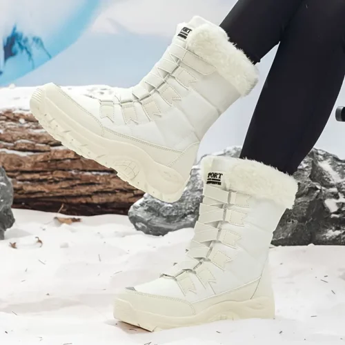 Bottes de neige imperméables femme – doublure chaude et semelle antidérapante
