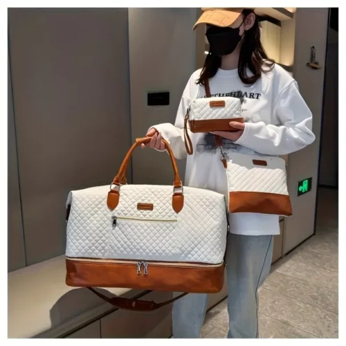 Sac de voyage femme 3 pièces – cabines avec compartiment chaussures en nylon