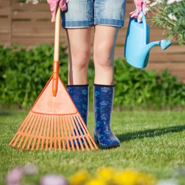 Bottes de pluie femme mi-mollet en caoutchouc avec imprimé mignon élégant