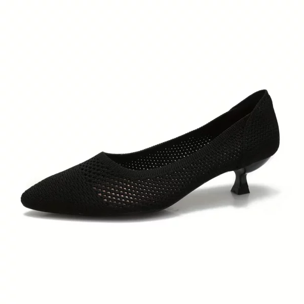 Escarpins femme confort tricotés à talon bas – élégants pour mariage ou soirée