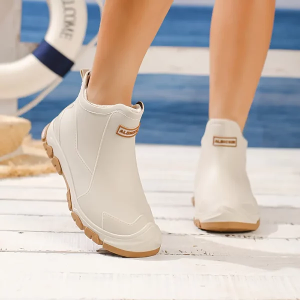 Bottes de pluie femme élégantes en caoutchouc – style chic et imperméable