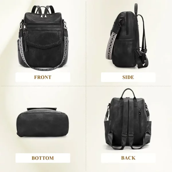 Sac à dos femme convertible élégant – compartiments multiples, usage pro et casual