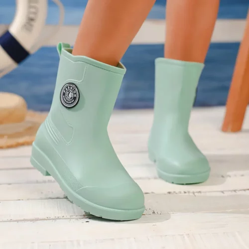 Bottes de pluie femme en caoutchouc mi-mollet – style chic et imperméable