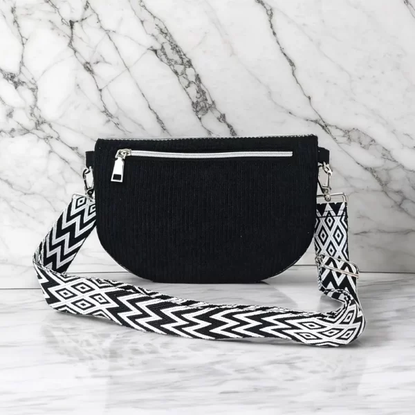 Sac banane femme en velours côtelé – style minimaliste et chic