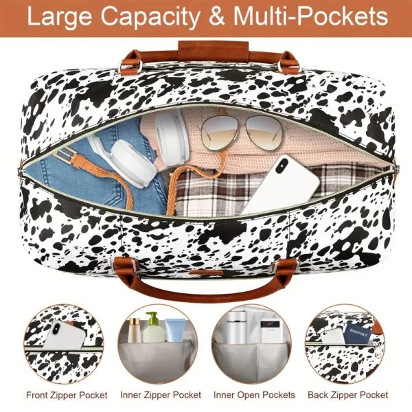 Sac week-end femme en tissu Oxford imperméable – design élégant et pratique