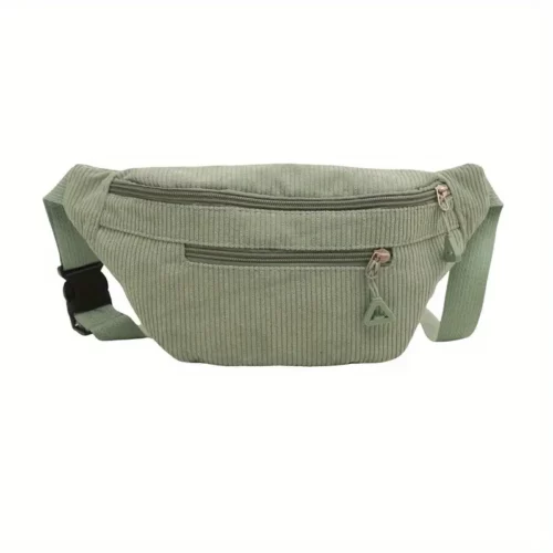 Sac banane femme en velours côtelé – sacoche tendance à grande capacité