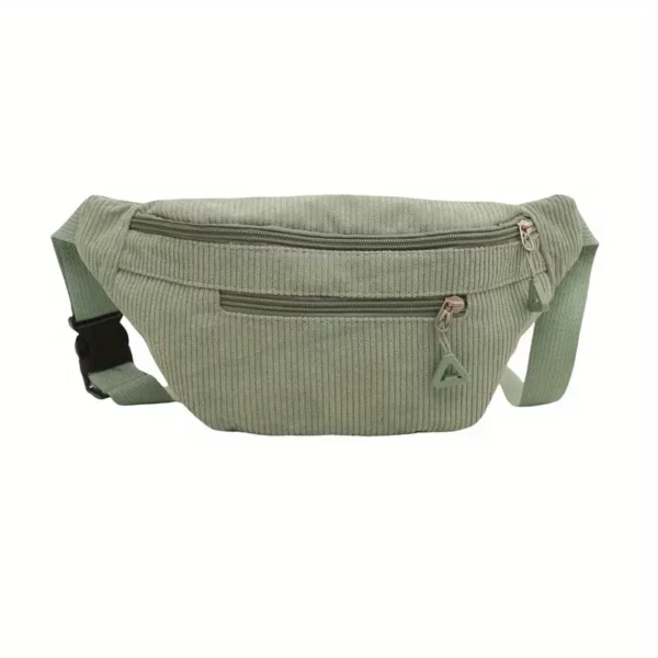 Sac banane femme en velours côtelé – sacoche tendance à grande capacité