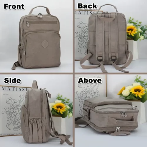Sac à dos femme en nylon léger – multi-poches, durable et stylé pour voyage