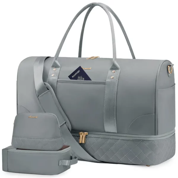 Sac week-end femme 3 pièces – ensemble de voyage élégant et multifonctionnel