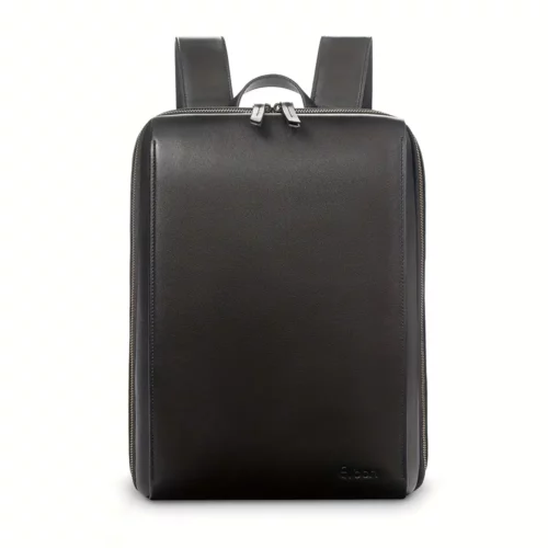 Sac à dos femme en cuir véritable noir – Élégant et compatible ordinateur portable