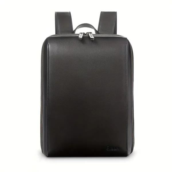 Sac à dos femme en cuir véritable noir – Élégant et compatible ordinateur portable