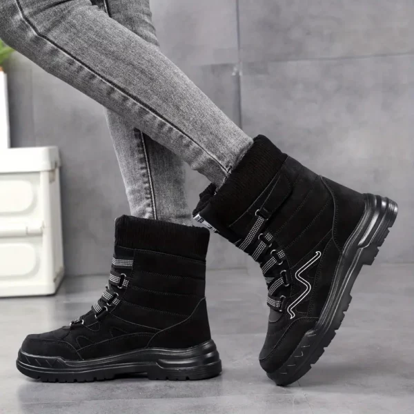 Bottes de ski femme chauffantes antidérapantes imperméables doublure chaude