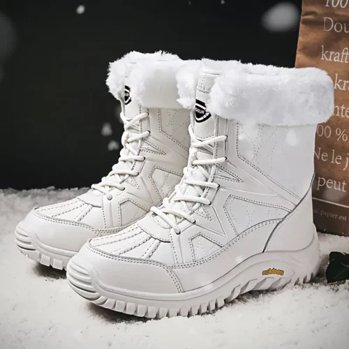 Bottes d’hiver femme fourrées antidérapantes – confort thermique et style