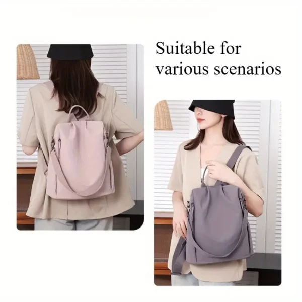 Sac à dos femme anti-vol en nylon léger – urbain, épuré et polyvalent
