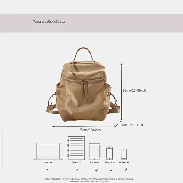 Sac à dos femme ultra léger – design urbain chic et imperméable