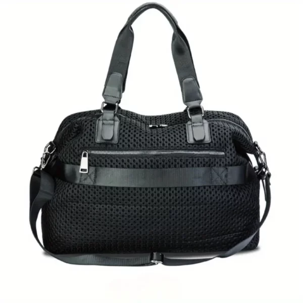 Sac week-end femme en nylon imperméable noir avec bandoulière amovible