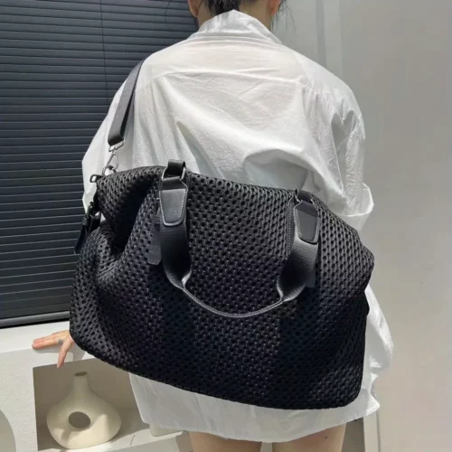 Sac week-end femme en nylon imperméable – fourre-tout de voyage élégant