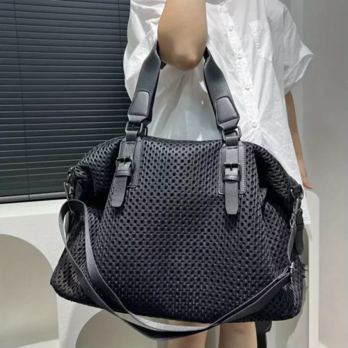 Sac week-end femme en nylon imperméable – fourre-tout de voyage élégant