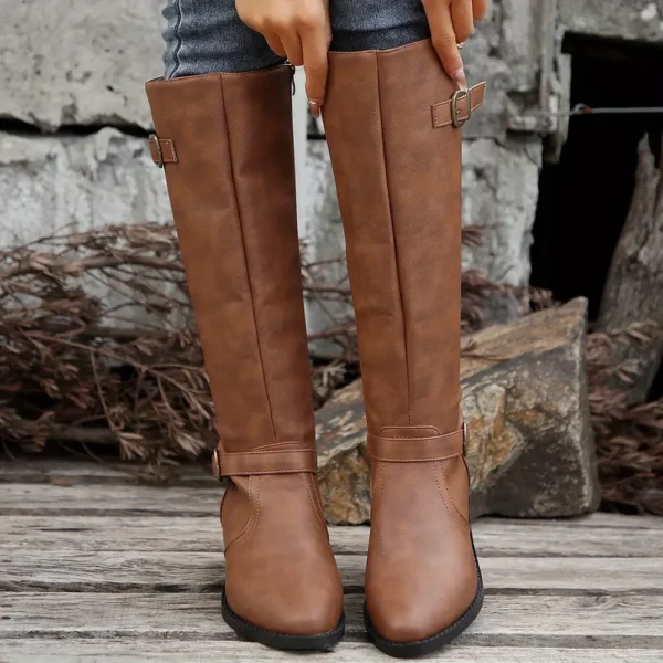 Bottes cavalières femme en cuir noir – style élégant et confort au quotidien