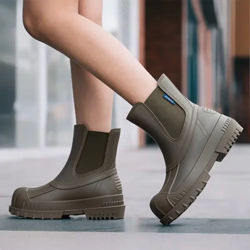 Bottes de pluie femme en caoutchouc antidérapantes – doublure matelassée chic