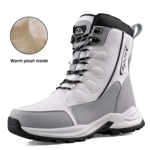 Bottes d'hiver femme doublées polaire – chaussures mi-mollet chaudes élégantes
