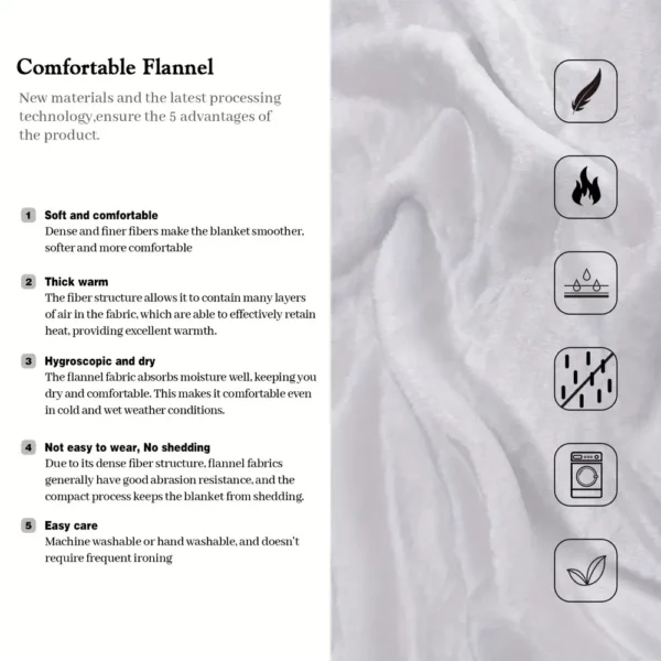 Plaid de Noël en flanelle douce – couverture chaude à motif festif cosy