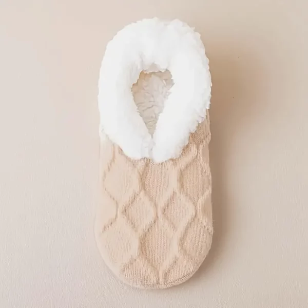 Chaussons chaussettes polaires femme antidérapants – intérieur hiver cocooning