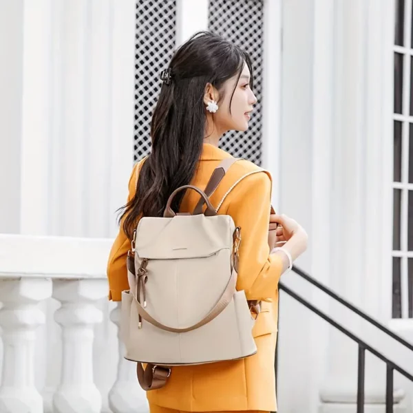 Sac à dos femme léger en tissu Oxford – idéal pour ville et voyages printemps