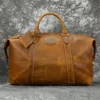 Sac weekend femme en cuir véritable style vintage – sac de voyage élégant