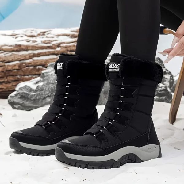 Bottes de neige imperméables femme – doublure chaude et semelle antidérapante
