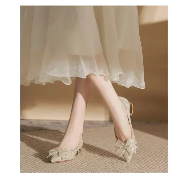 Chaussures mariage femme talon bas confortable – escarpins strass élégants