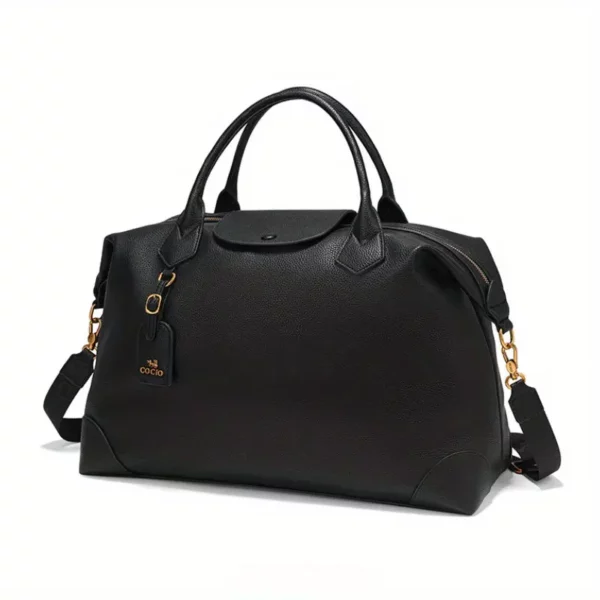 Sac de voyage femme élégant – bandoulière amovible et boucles dorées
