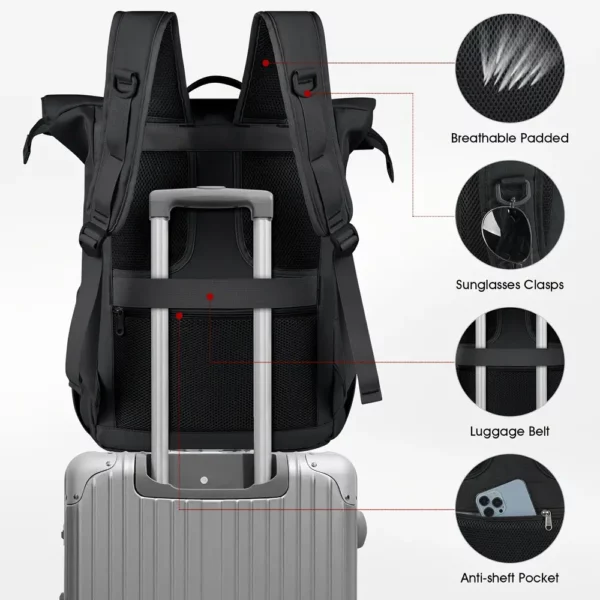Sac à dos ordinateur léger femme – design élégant imperméable et compartimenté