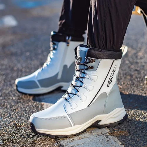 Bottes d'hiver femme doublées polaire – chaussures mi-mollet chaudes élégantes