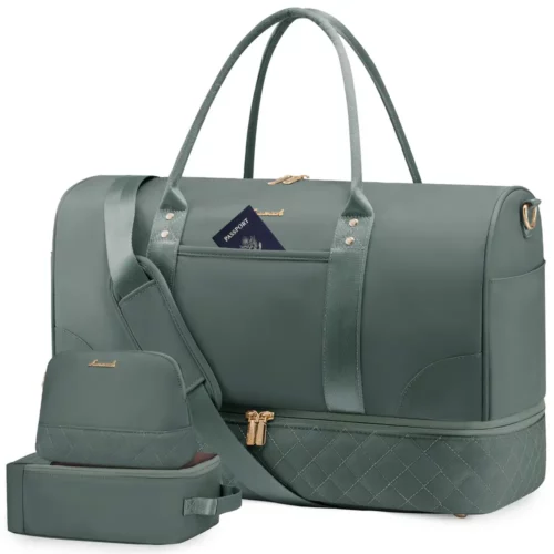 Sac week-end femme 3 pièces – ensemble de voyage élégant et multifonctionnel