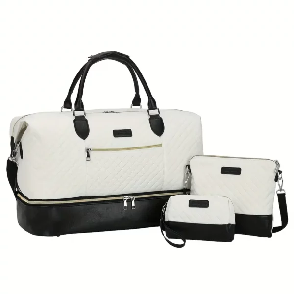Sac de voyage femme 3 pièces – cabines avec compartiment chaussures en nylon