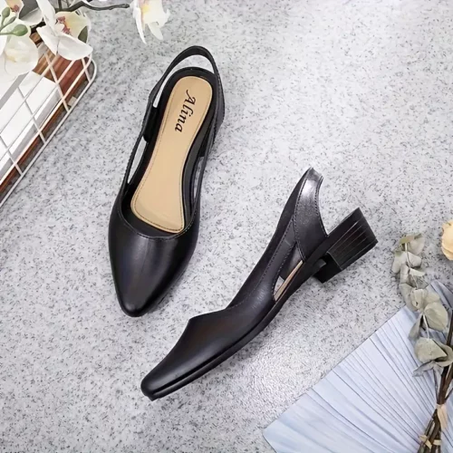 Escarpins femme à petit talon – bout pointu confortable pour mariage ou soirée