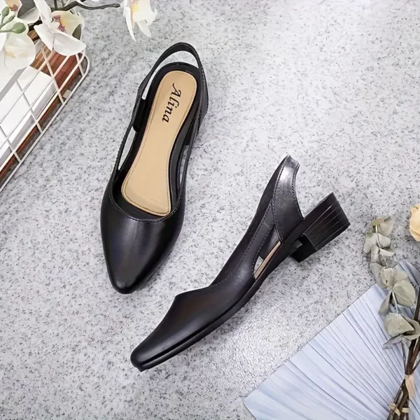 Escarpins femme à petit talon – bout pointu confortable pour mariage ou soirée