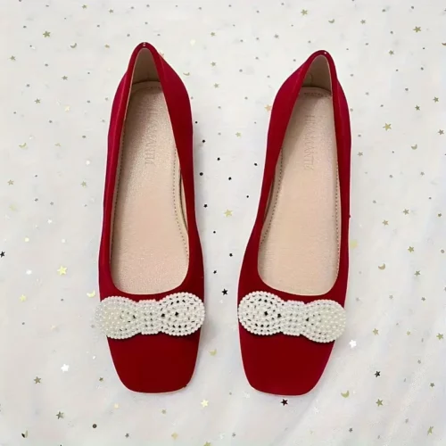 Chaussures mariage femme à talon bas – confort et élégance style chinois