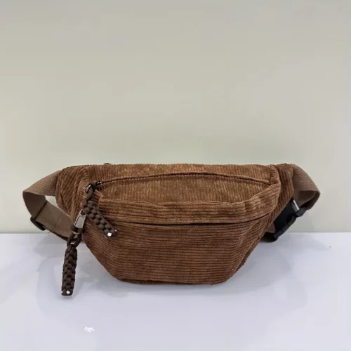 Sac banane femme en velours côtelé – style tendance et texture douce