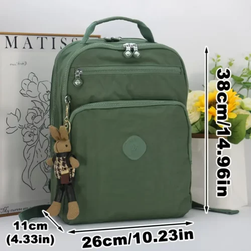 Sac à dos femme en nylon léger – multi-poches, durable et stylé pour voyage