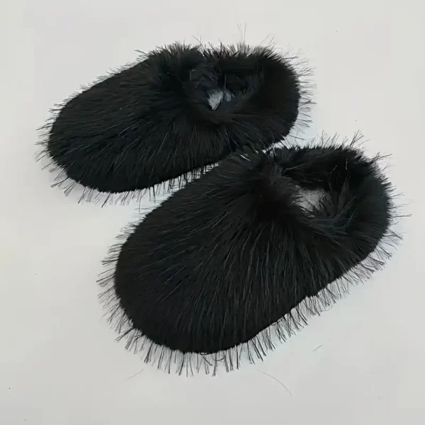 Chaussons femme en fourrure synthétique douce – semelle EVA antidérapante intérieur