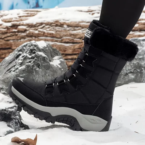 Bottes de neige imperméables femme – doublure chaude et semelle antidérapante