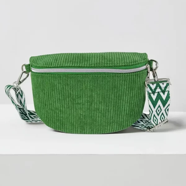 Sac banane femme en velours côtelé – style minimaliste et chic