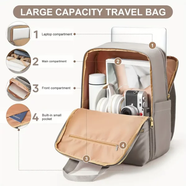 Sac à dos femme léger et imperméable – design urbain grande capacité