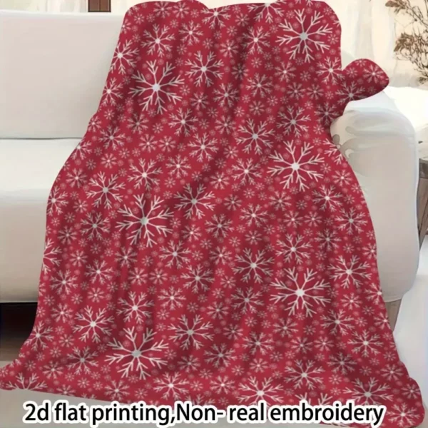 Plaid polaire de Noël – couverture douce et chaude motif renne festive